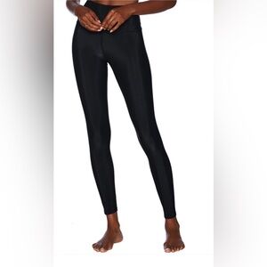 Alya Black Ribbed Leggings